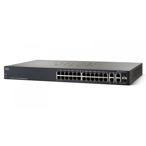 Cisco Small Business SF300-24 Managed Switch, 24 Port 10/100 w/Gigabit Uplinks