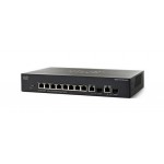 Cisco Small Business SF352-08P Managed Switch, 8 10/100 and 2 Gigabit SFP Combo Ports, 62w PoE