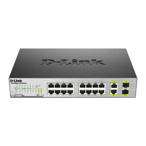 D-Link (DES-1018MP) 18-Port Unmanaged PoE Switch