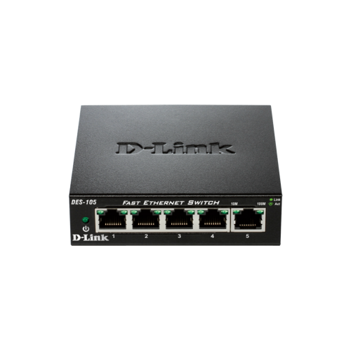 D-Link (DES‑105) 5‑Port Fast Ethernet Switch