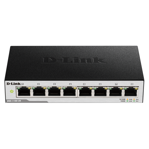 D-Link (DGS-1100-08) 8-Port Gigabit Smart Managed Switch