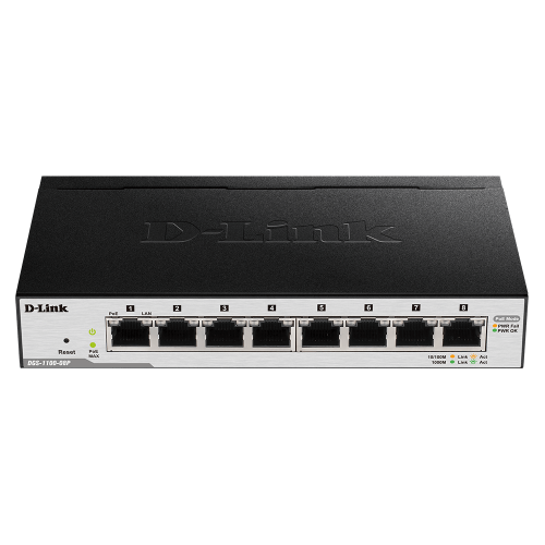 D-Link DGS-1100-08P 8-Port Gigabit PoE Smart Managed Switch
