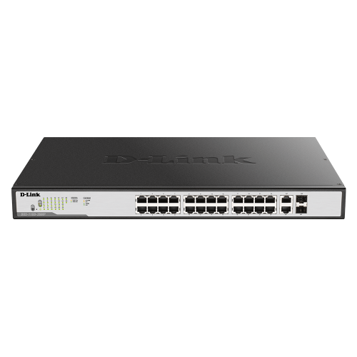 Commutateur administrable intelligent Gigabit PoE 26 ports D-Link (DGS-1100-26MP)