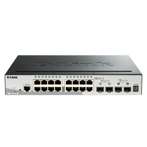 D-Link (DGS-1510-20) Gigabit Stackable Smart Managed Switch with 10G Uplinks