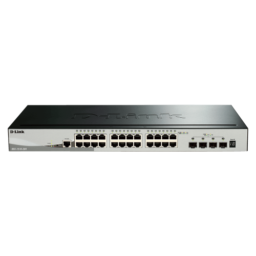 D-Link (DGS-1510-28X) محول جيجابت ذكي مُدار قابل للتكديس مع وصلات 10 جيجا بايت