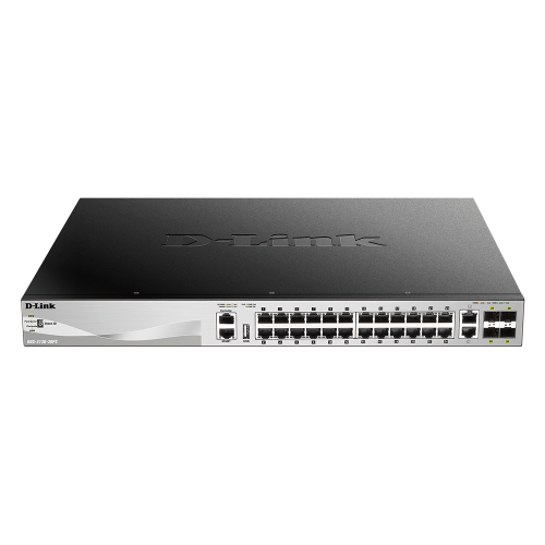 D-Link (DGS-3130-30PS) 30-Port Lite Layer 3 Stackable Managed PoE Switch