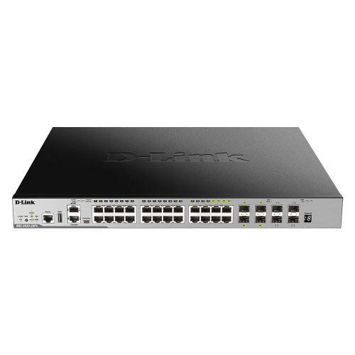 D-Link (DGS-3630-28PC) Commutateur Gigabit PoE géré empilable de couche 3 à 28 ports