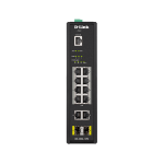 D-Link (DIS-200G-12PS) 12-Port Gigabit Smart Managed Industrial PoE Switch-240W PoE Budget