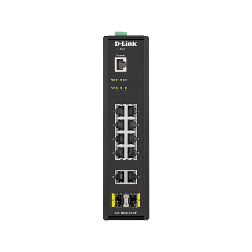 D-Link (DIS-200G-12SW) 12-Port Gigabit Smart Managed Industrial Switch-Wide Temp