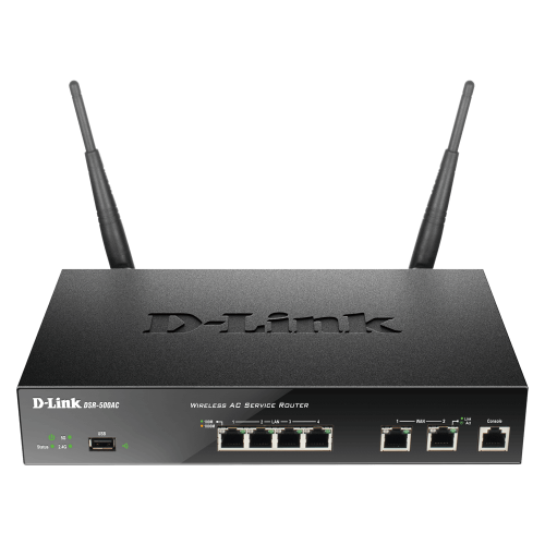 D-Link DSR-500AC Dual WAN 4-Port Gigabit Wireless AC VPN Router
