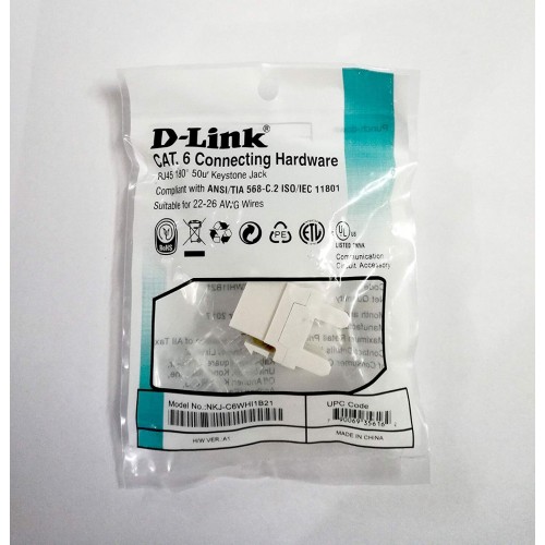 D-Link Module Cat6 Keystone Jack UTP - NKJ-C6WHI1B21