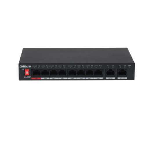 Dahua (DH-PFS3010-8ET-96) 10-Port Unmanaged Desktop Switch with 8-Port PoE