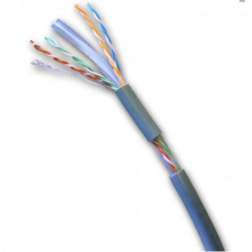 DCONNECT (UK) Cat6 Paire torsadée non blindée (UTP) 23 AWG câble PVC Gris – Boîte de 305 m – ETL, approuvé