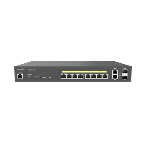 EnGenius ECS1112FP Cloud Managed 8-Port Gigabit 130W PoE+ Switch