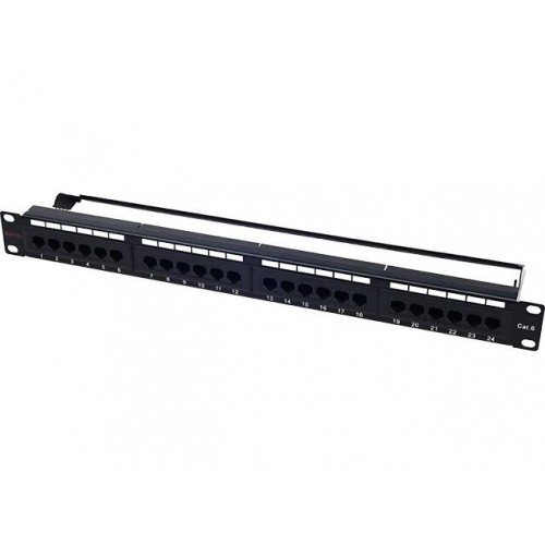 Extell (E6X24U3L-PM) CAT 6 لوحة التصحيح 24 منفذ RJ-45، غير محمي