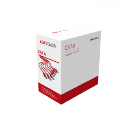 Hikvision DS-1LN6U-G 305 m CAT6 UTP Network Cable (Solid Copper, 0.55 mm, Gray) - 307400144