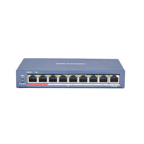 Hikvision (DS-3E0109P-E(C) 8 Port Fast Ethernet Unmanaged POE Switch