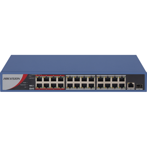Hikvision DS-3E0326P-E/M(B) 24 Port Fast Ethernet Unmanaged POE Switch - 301802544
