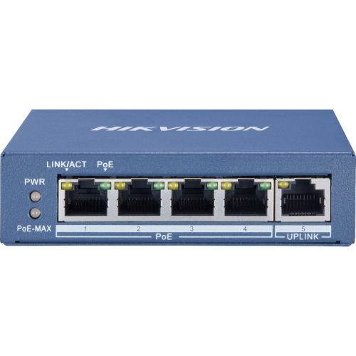 Hikvision (DS-3E0505P-E) 4 Port Gigabit Unmanaged POE Switch