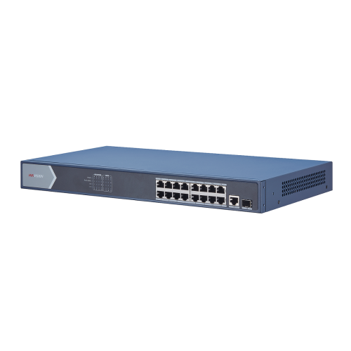 Hikvision (DS-3E0518P-E) 16 Port Gigabit Unmanaged POE Switch