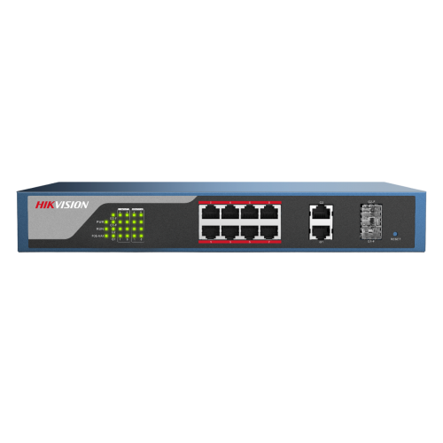 Hikvision (DS-3E1310P-E) 8 Port Fast Ethernet Web POE Switch