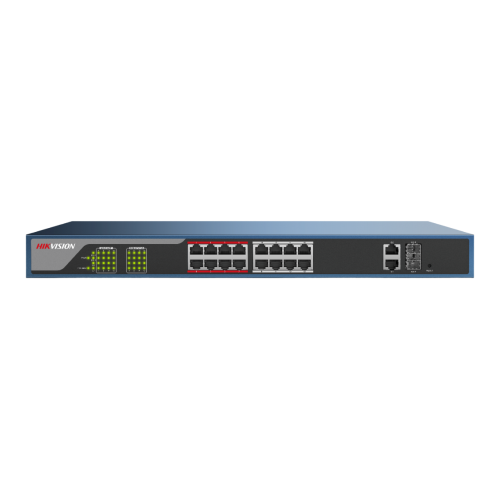 Hikvision (DS-3E1318P-E) 16 Port Fast Ethernet Web POE Switch