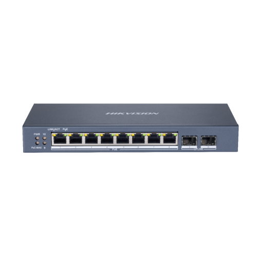 Hikvision (DS-3E1510P-E) Commutateur POE Web Gigabit 8 ports