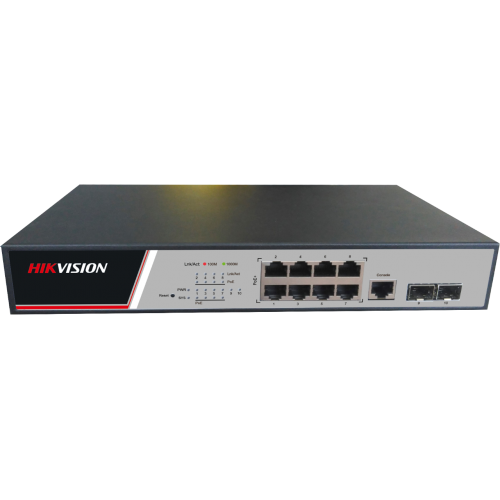 Hikvision (DS-3E2510P) Commutateur POE entièrement géré Gigabit à 8 ports