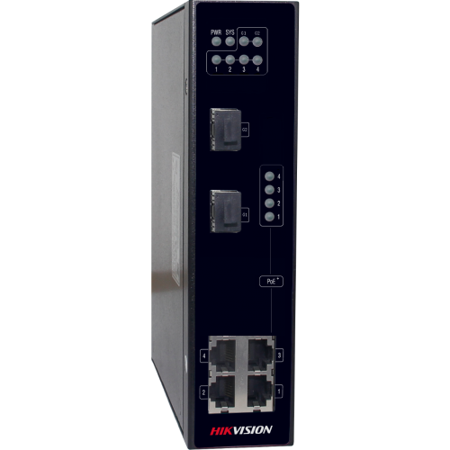 Hikvision (DS-3T0306P) 4 Port Fast Ethernet Unmanaged Industrial POE Switch