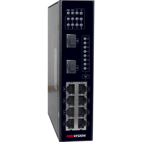 Hikvision (DS-3T0310P) 8 Port Fast Ethernet Unmanaged Industrial POE Switch