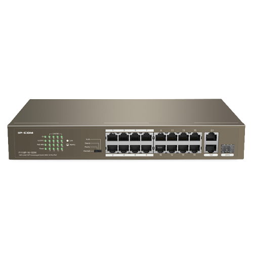Commutateur non géré IP-COM F1118P-16-150WV2.0 16FE+1GE/1SFP avec PoE 16 ports