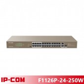 IP-COM F1126P-24-250W 24FE+1GE/1SFP Unmanaged Switch With 24-Port PoE