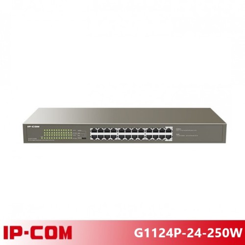 Commutateur POE Gigabit monté en rack 24 ports IP-COM G1124P-24-250W