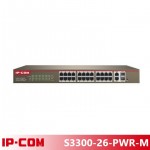 IP-COM S3300-26-PWR-M 24-Port 100M+2-Port Gigabit TP/SFP Combo Web Smart PoE Switch