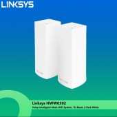 Linksys HWW0302 Velop Intelligent Mesh WiFi System, Tri-Band, 2-Pack White