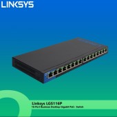 Linksys LGS116P 16-Port Business Desktop Gigabit PoE+ Switch