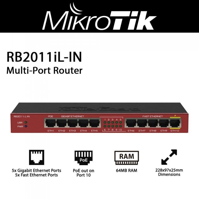 Mikrotik Rb2011il Mikrotik RB2011iL-IN Call for Best Price +97142380921 in Dubai