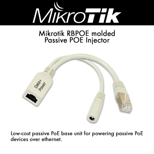 Mikrotik RBPOE PoE injector, for 10/100Mbps
