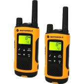 Motorola Extreme Walkie Talkie Yellow Twin Pack & Charger, License Free, Up to 10km range, Rechargeable NiMH batteries, LCD display, Splash Proof