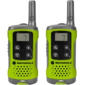 Motorola Green Walkie Talkie Radio Twin Pack, Analogue, AAA type batteries, LCD display, 8 channels and up to 4 km range