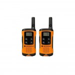Motorola Orange Walkie Talkie Radio Twin Pack, Analogue, AAA size batteries, LCD display, 8 channels and up to 4 km range | TLKR-T41-O