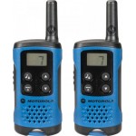 Motorola Walkie Talkie Radio Twin Pack, LCD display, Analogue, AAA size batteries, Blue