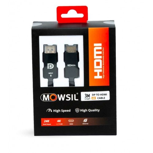 Mowsil MODH03 DP to HDMI 4K Cable 3 Mtr
