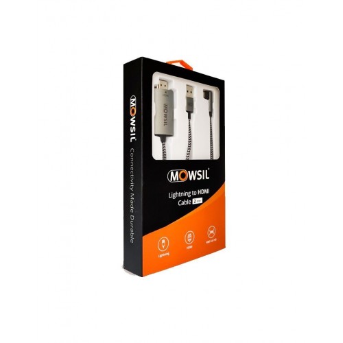 Mowsil (MOLTHD) LIGHTNING TO HDMI CABLE 2 Mtr