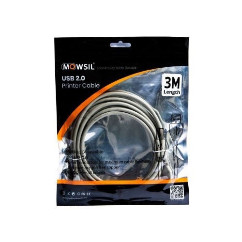 Mowsil (MOUS03) USB 2.0 PRINTER CABLE 3 Mtr