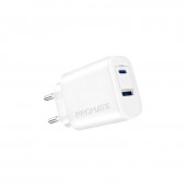 Promate Biplug‐2 combines 2 USB ports ,White