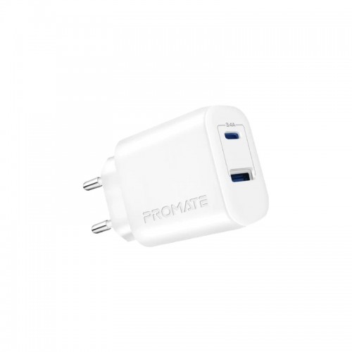 Promate Biplug‐2 combines 2 USB ports ,White