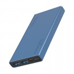 Promate Bolt‐10 Compact Smart Charging Power Bank with Dual USB Output, blue