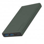 Promate Bolt‐10 Compact Smart Charging Power Bank with Dual USB Output, green