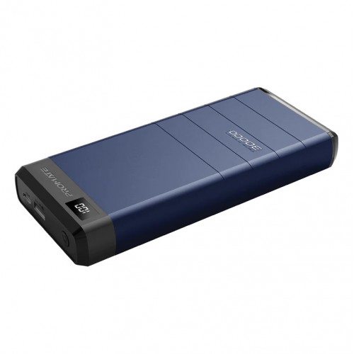 Promate Capital‐30 Banque d'alimentation haute capacité de 78 W avec Power Delivery et QC 3.0, bleu